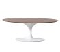 bluefurn sofabord Oval | Eero Saarinen stil Tulip tabel Top Valnød Base hvid