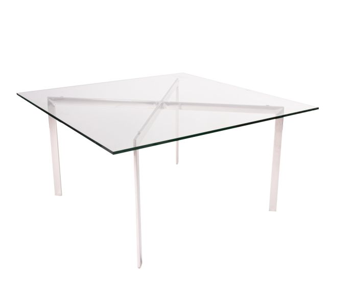 bluefurn salontafel 90cm | Rohe stijl Barcelona Pavillion transparant