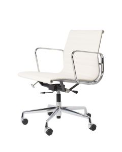 bluefurn bureaustoel Leder | Eames stijl EA117 wit