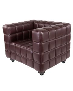 Hoffman style Chaise de cube | fauteuil brun