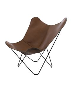 Cuero Motyl | Lounge krzesło ciemnobrązowy
