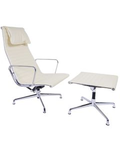 bluefurn chaise longue avec hocker | Eames style EA124-EA125