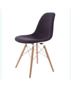 bluefurn silla de comedor fibra de vidrio tapizado | Eames estilo DSW