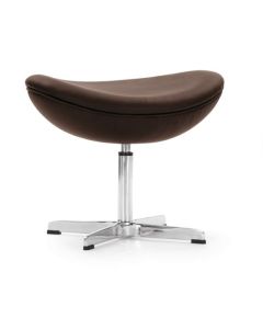 Jacobsen style Egg chair | footstool Leather