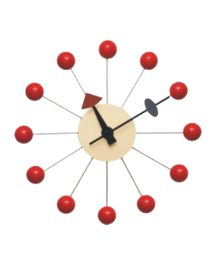 bluefurn wall clock | Nelson style Ball Clock red