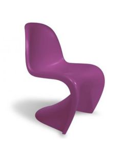 bluefurn dining chair glossy | Panton style Panton S-seat purple