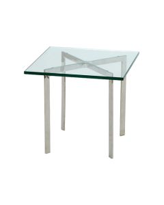 bluefurn side table 50cm | Rohe style Barcelona Pavillion transparent