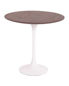 bluefurn Mesa auxiliar 50cm | Eero Saarinen estilo Tulip Side table pata de mesa de nogal blanco