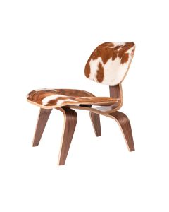 Eames styl LCW | Lounge krzesło skóra kucyka