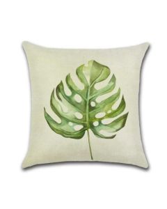 BY JAVY Green Leaf | cushion cover excluding filling multicolor