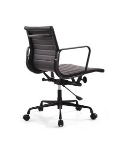 Eames style EA117 | chaise de bureau Cadre en cuir noir noir