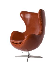 Jacobsen estilo Egg assento | espreguiçadeira Couro