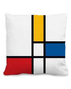 Barceloning Mondriaan | Kissenbezug ohne Füllung Mehrfarbig