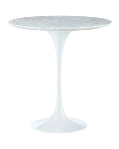 Eero Saarinen stil Tulpanbord | side tabell 50cm Topp Marmor vit Bas vit