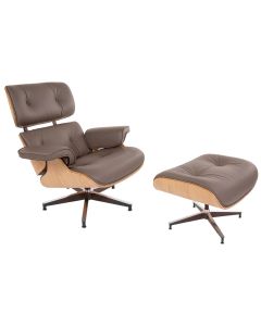 Eames stile EA670 | Poltrona con hocker Perrault