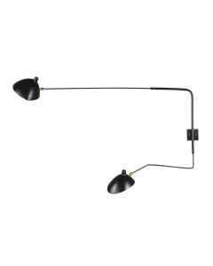 Serge Mouille Contemporary | wandlamp 2-arm zwart