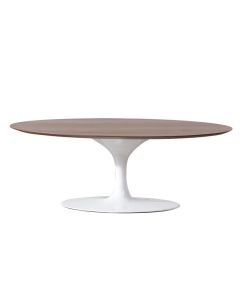 Eero Saarinen stil Tulip tabel | sofabord Oval Top valnød Base hvid