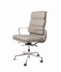 Chaise de bureau Eames EA219 en cuir gris
