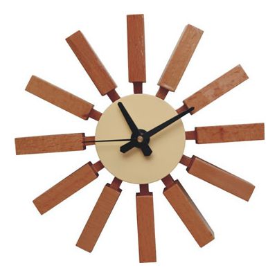 bluefurn reloj de pared | Nelson estilo Block clock