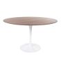 Eero Saarinen style Tulip Table | dining table 120cm Top walnut Base white