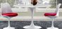 bluefurn table à manger 100cm | Eero Saarinen style Table tulipe Dessus en marbre blanc blanc de base