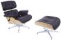 bluefurn fåtölj med Hocker | Eames stil EA670