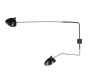 Serge Mouille Contemporary | luce a muro 2-braccio Nero