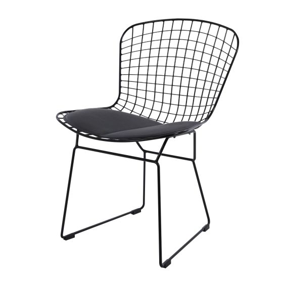 bluefurn chaise de salle à manger cadre noir | Harry Bertoia style Bertoia