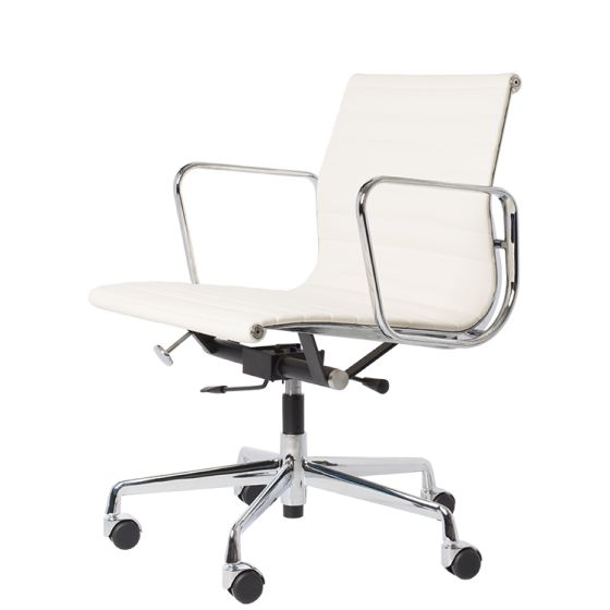 bluefurn chaise de bureau cuir | Eames style EA117 blanc