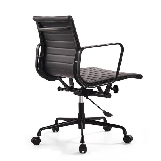 bluefurn kontorsstol Läder | Eames stil EA117 svart