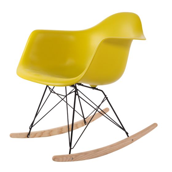 Eames stijl RAR | schommelstoel Zwart frame