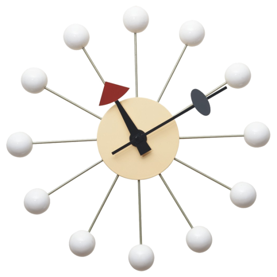 Nelson stile Ball Clock | orologio da parete bianca