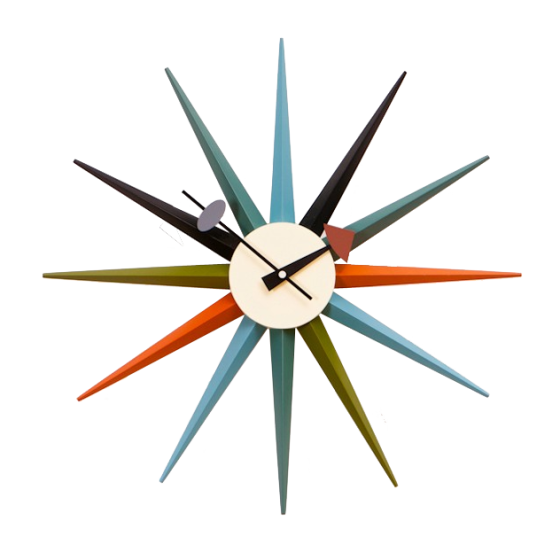 Nelson style Horloge Starburst | horloge murale multicolore