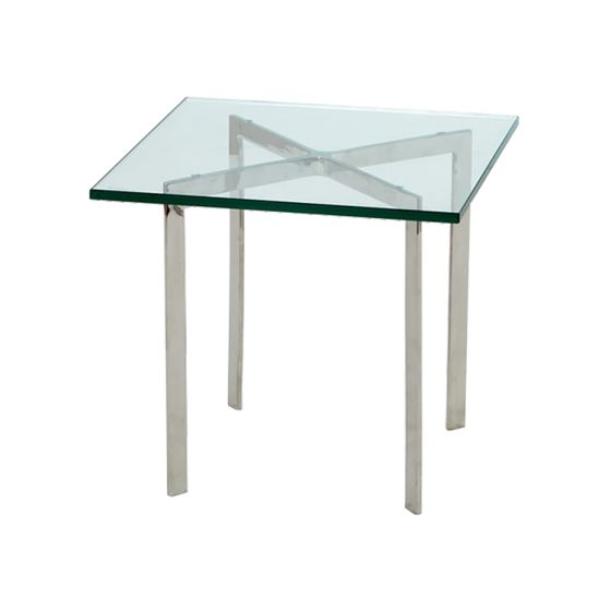 bluefurn mesa lateral 50 centímetros | Rohe estilo Barcelona Pavillion transparente