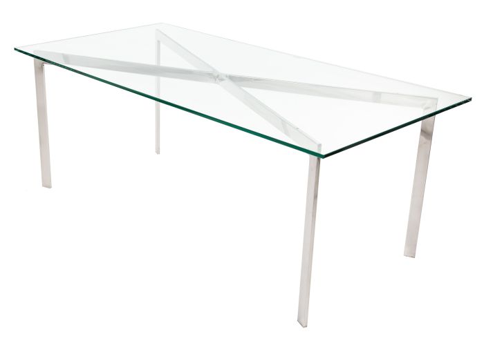 Rohe estilo Barcelona Pavillion | mesa de café 120 centímetros transparente