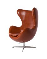 bluefurn lounge stol lær | Jacobsen stil Egg stol