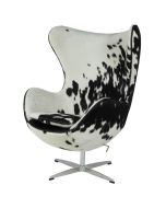 Jacobsen style Egg chair | lounge chair black/white