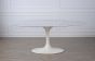 bluefurn mesa de jantar Oval | Eero Saarinen estilo Tulip tabela Top de mármore branco de mesa perna branco