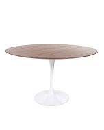 bluefurn stół jadalny 120cm | Eero Saarinen styl Tulipan Stół Top Orzech włoski Obrus ​​stołowy biały