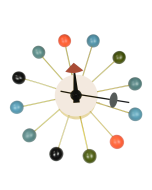bluefurn wall clock | Nelson style Ball Clock multicolor