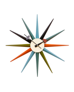 Nelson Stil Starburst Uhr | Wanduhr Mehrfarbig