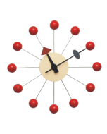 Nelson styl Zegar Zegarów | zegar ścienny czerwony