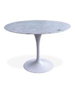 bluefurn spisebord 100cm | Eero Saarinen stil Tulip tabel Top Marmor hvid Base hvid