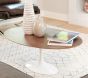 bluefurn Kaffee Tisch Oval | Eero Saarinen Stil Tulip Table Top Nussbaum weiß Tischbein