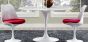 Eero Saarinen style Table tulipe | table à manger 100cm Plateau Marbre blanc Base blanc