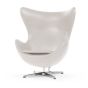 Jacobsen style Egg chaise | fauteuil cuir