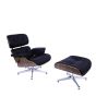 bluefurn fåtölj med Hocker | Eames stil EA670
