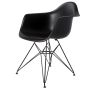 bluefurn eetkamerstoel Zwart frame | Eames stijl DAR