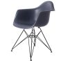 bluefurn eetkamerstoel Zwart frame | Eames stijl DAR