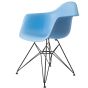 bluefurn eetkamerstoel Zwart frame | Eames stijl DAR